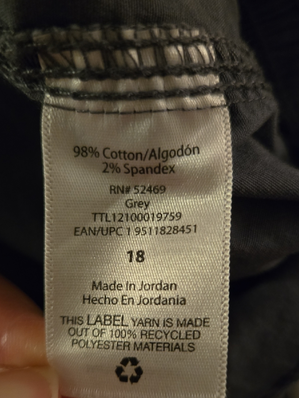 Time And Tru Women's Grey Cotton Cargo Capris Size 18 - Picture 7 of 8
